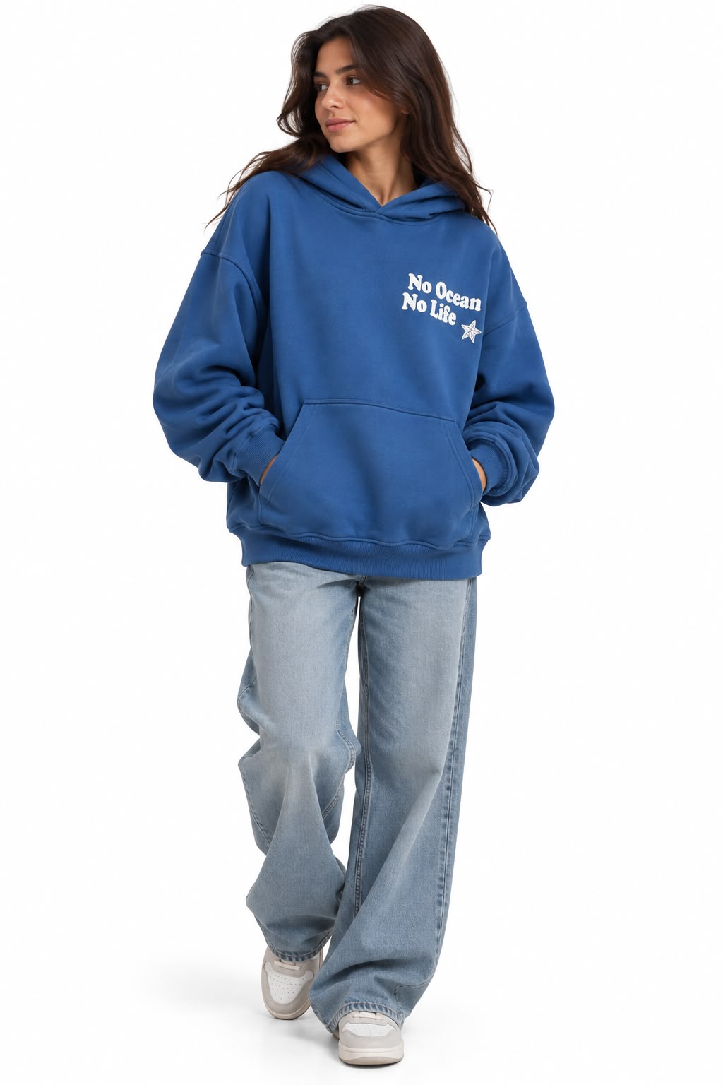 Sweatshirt - Printed - ON LIFE - Petrol Blue