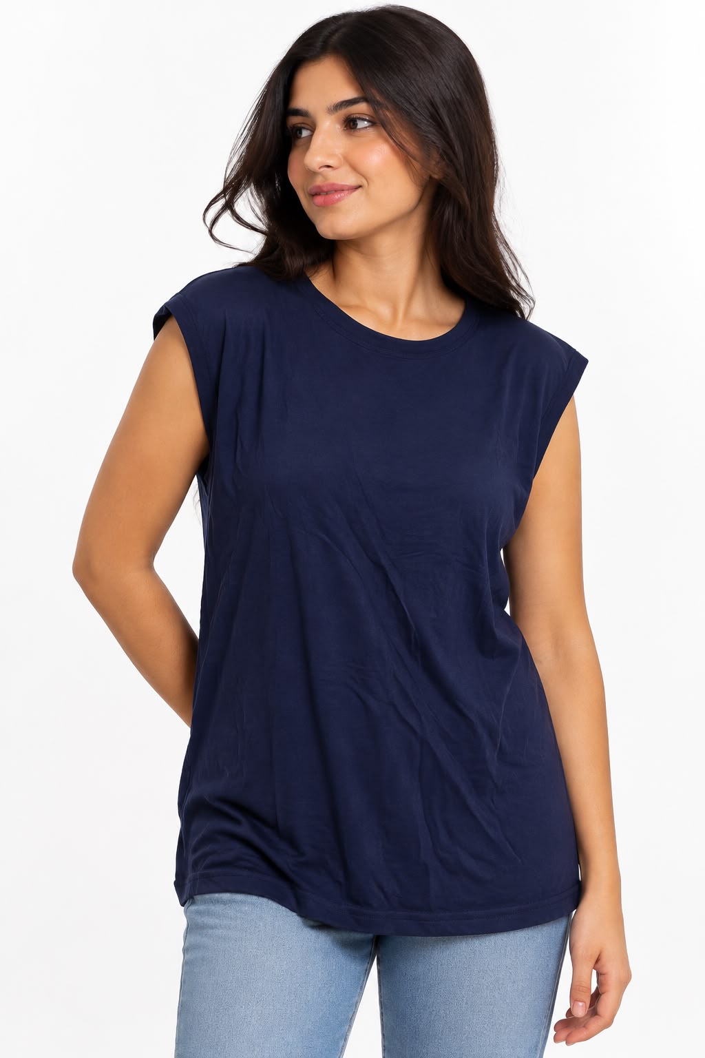 Undershirt - Round - Plain Navy