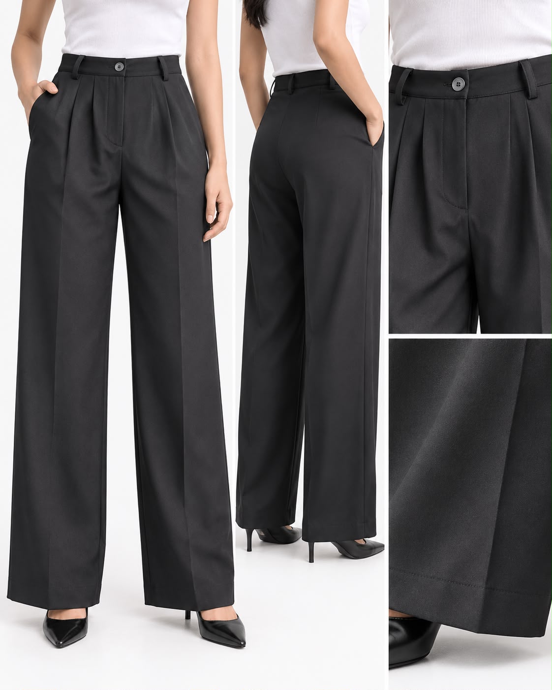 Plain classic trousers