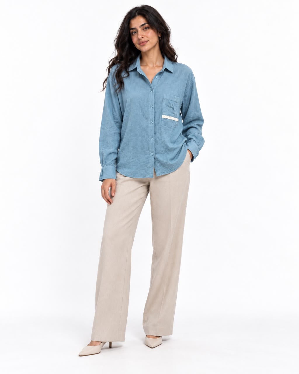 Shirt - Crinkle Pocket Mint