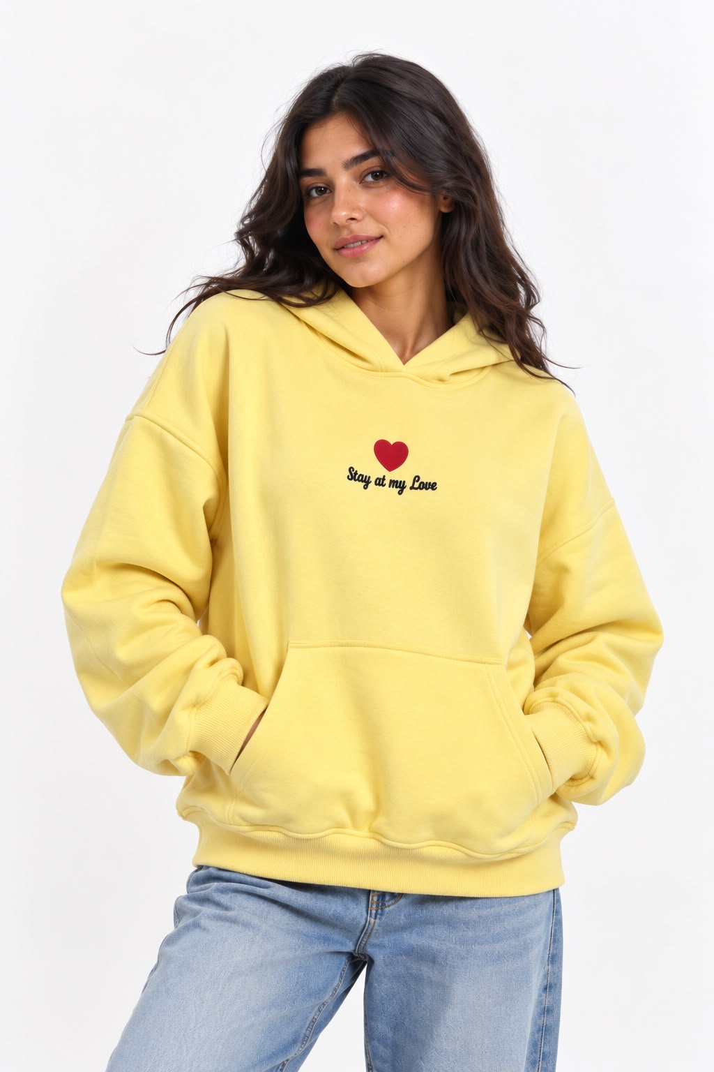 Sweatshirt - Yellow - Printed