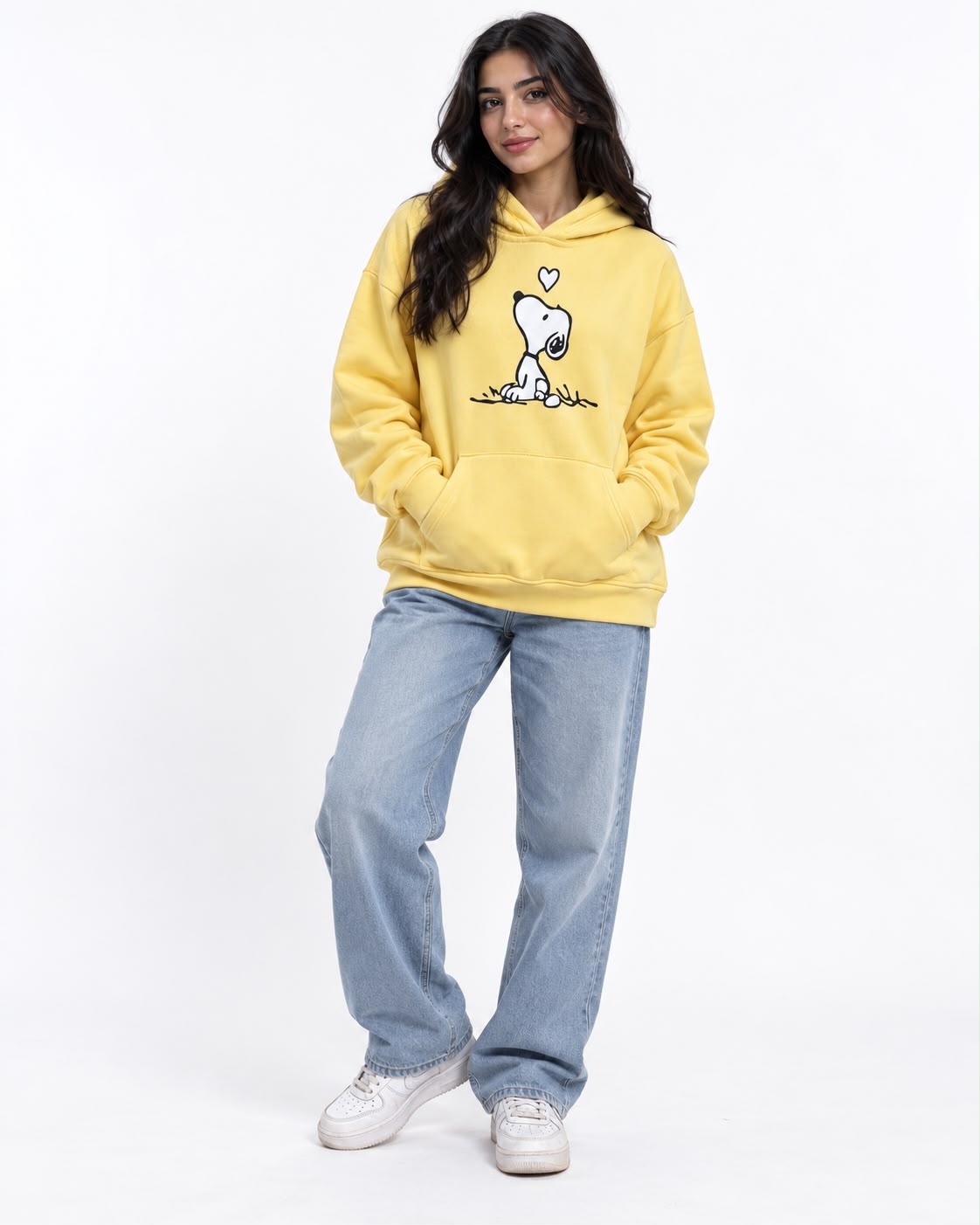 Yellow Printed Sweatshirt