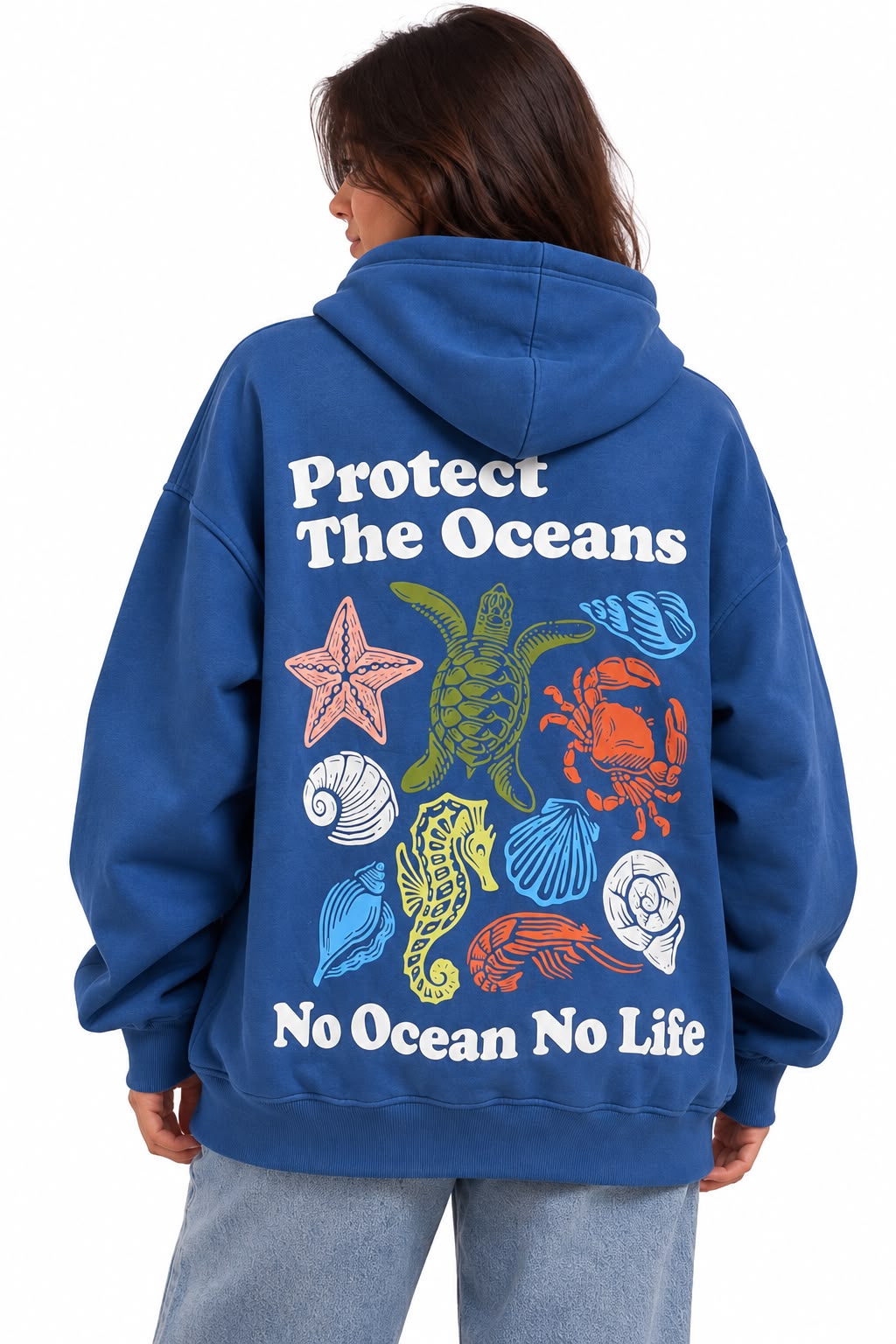 Sweatshirt - Printed - ON LIFE - Petrol Blue