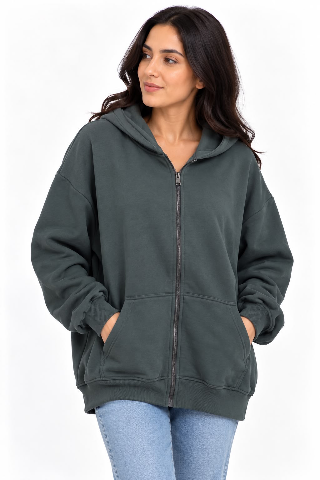Basic Zip-Up Hoodie – Grey, Navy, Black