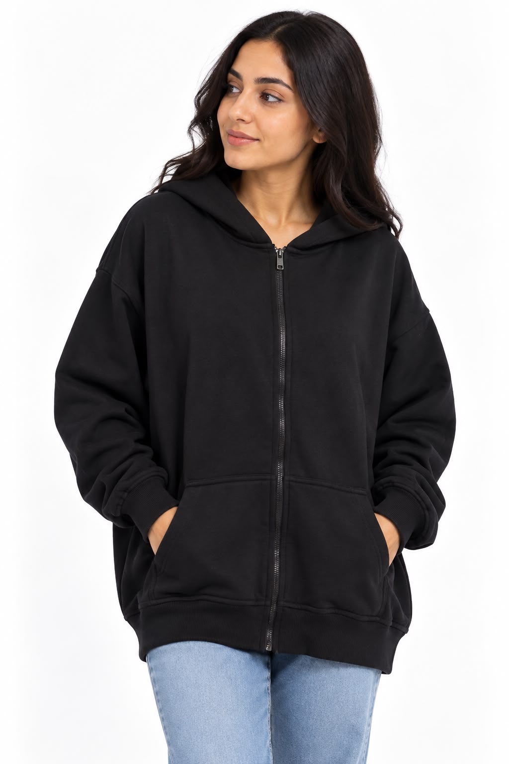 Basic Zip-Up Hoodie – Grey, Navy, Black