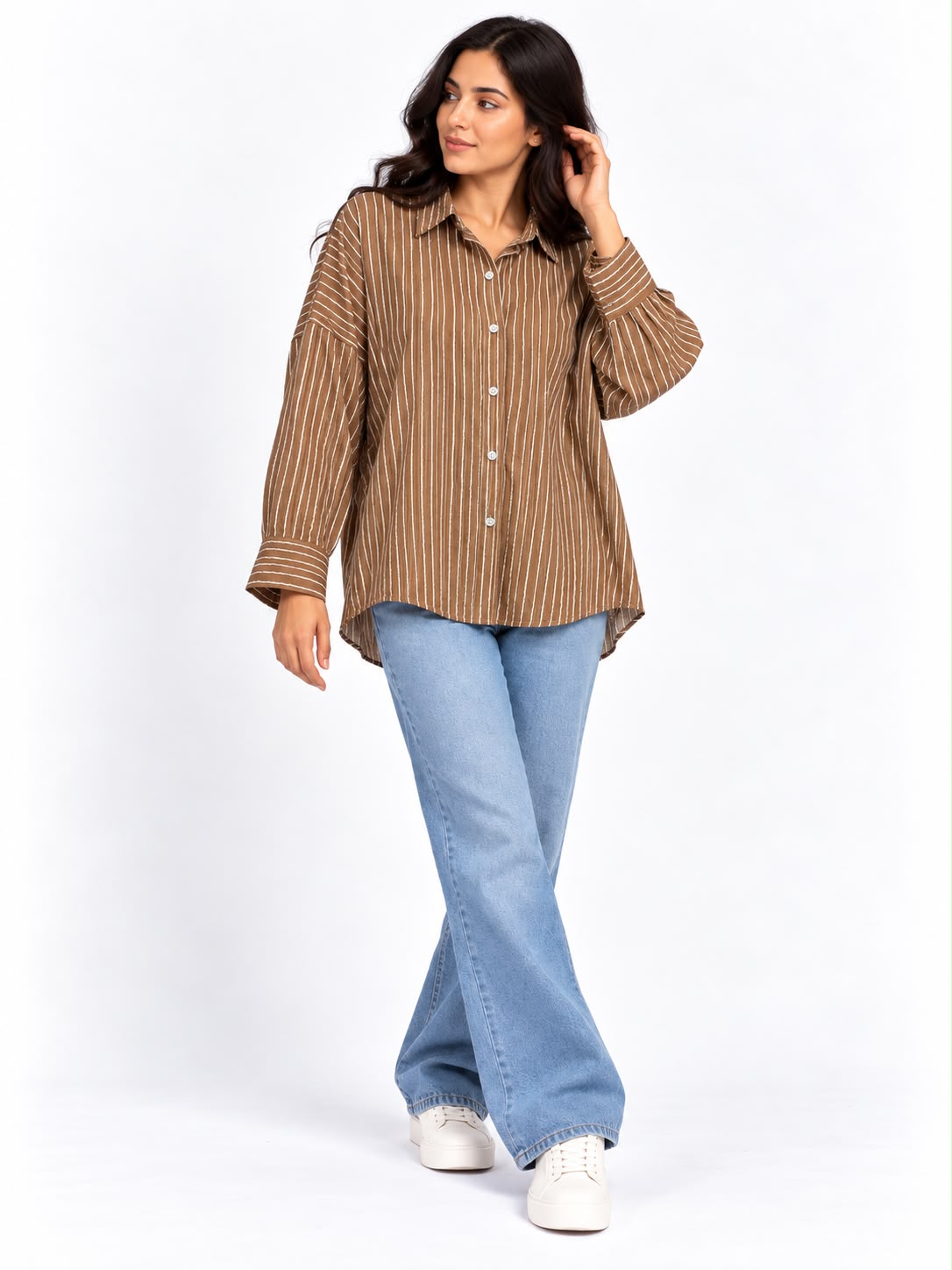 Striped brown shirt