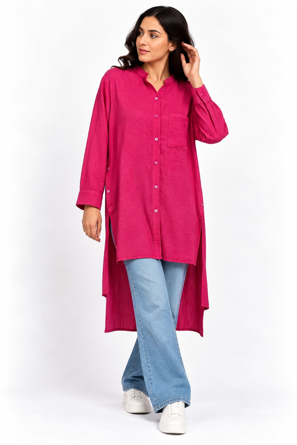Shirt - Solid - Fuchsia