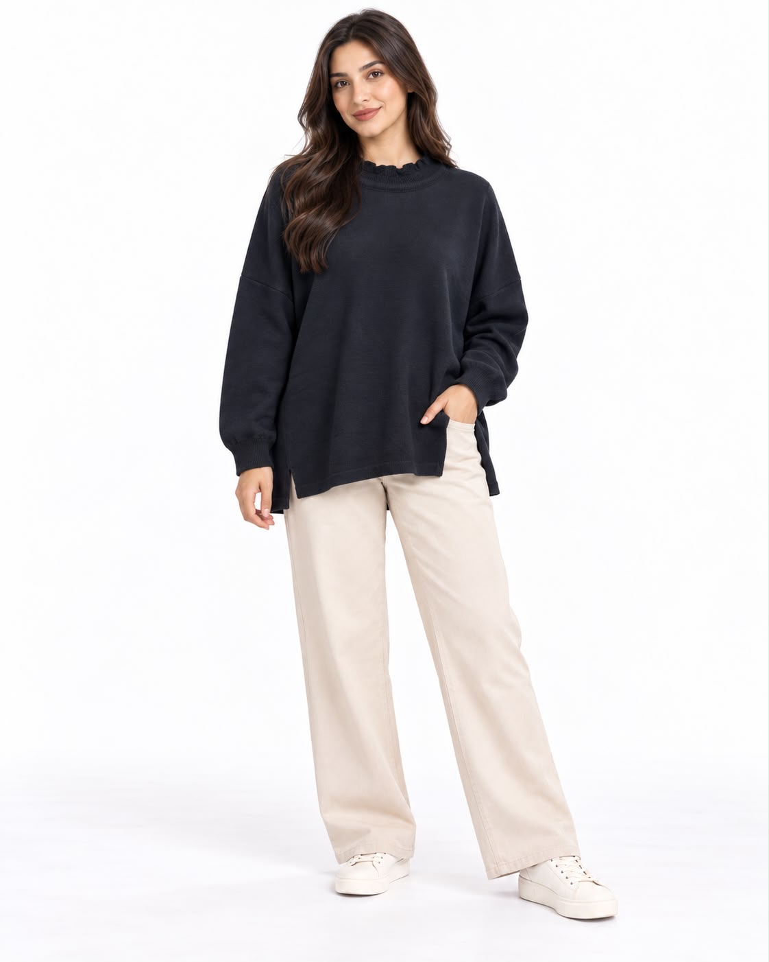 Plain wool sweater