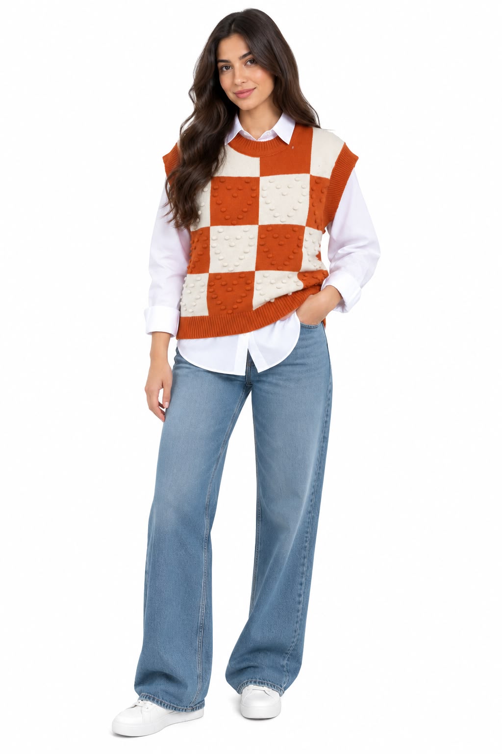 Vest Knit - Plaid