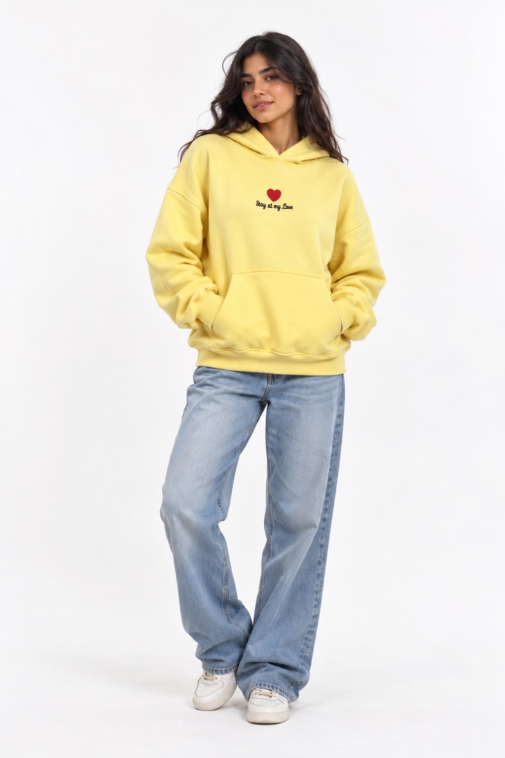 Sweatshirt - Yellow - Printed