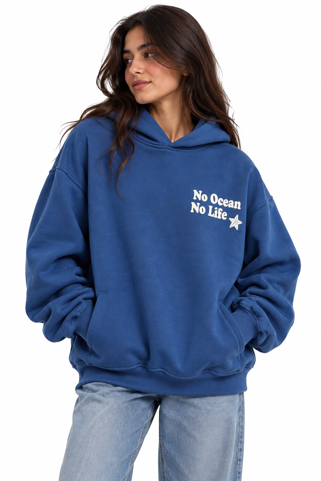 Sweatshirt - Printed - ON LIFE - Petrol Blue