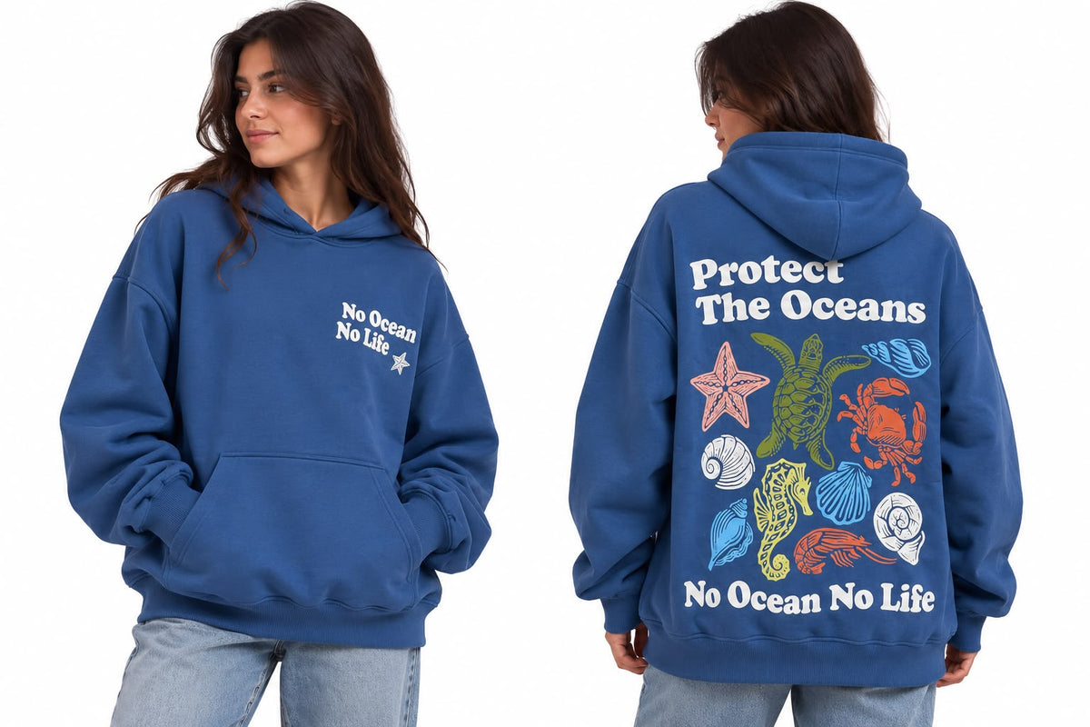 Sweatshirt - Printed - ON LIFE - Petrol Blue