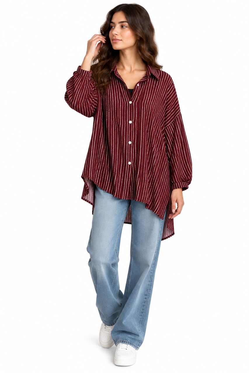 Striped shirt Burgundy