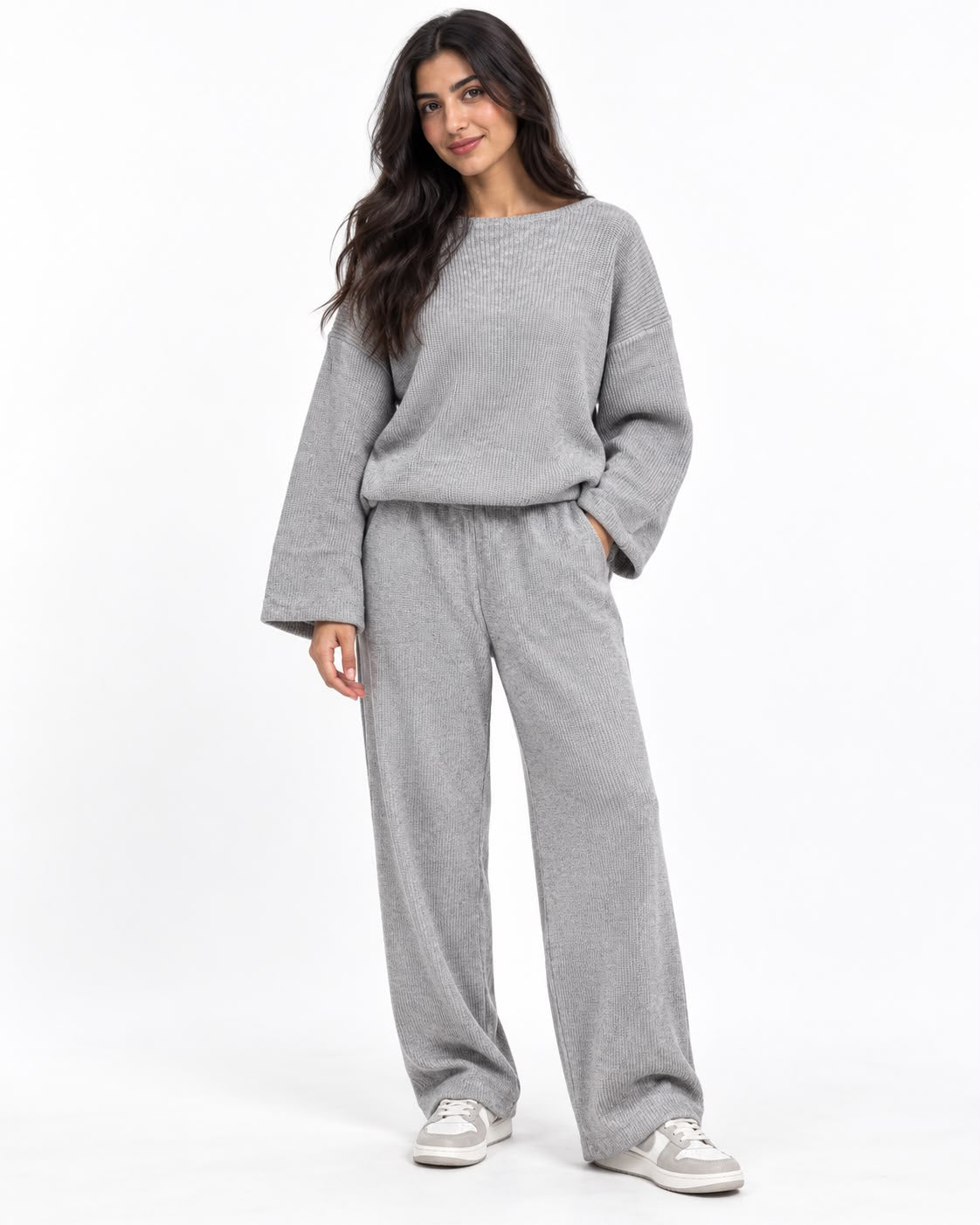Knitted suit - plain - trendy