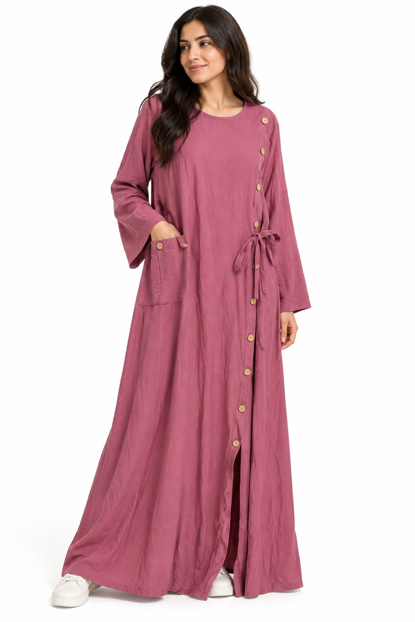 Dress - Side buttons Cashmer