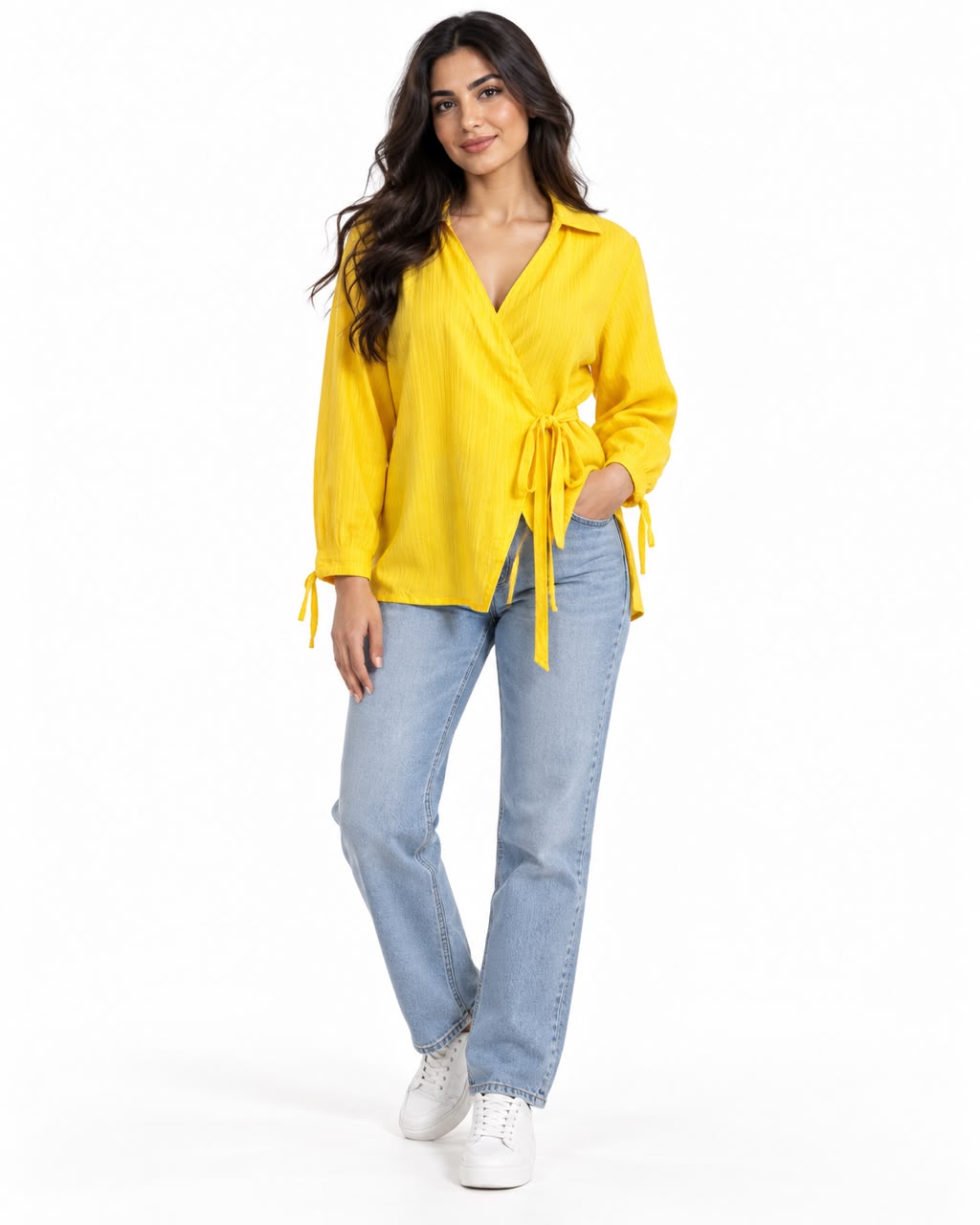 Blouse - Wrap - Yellow