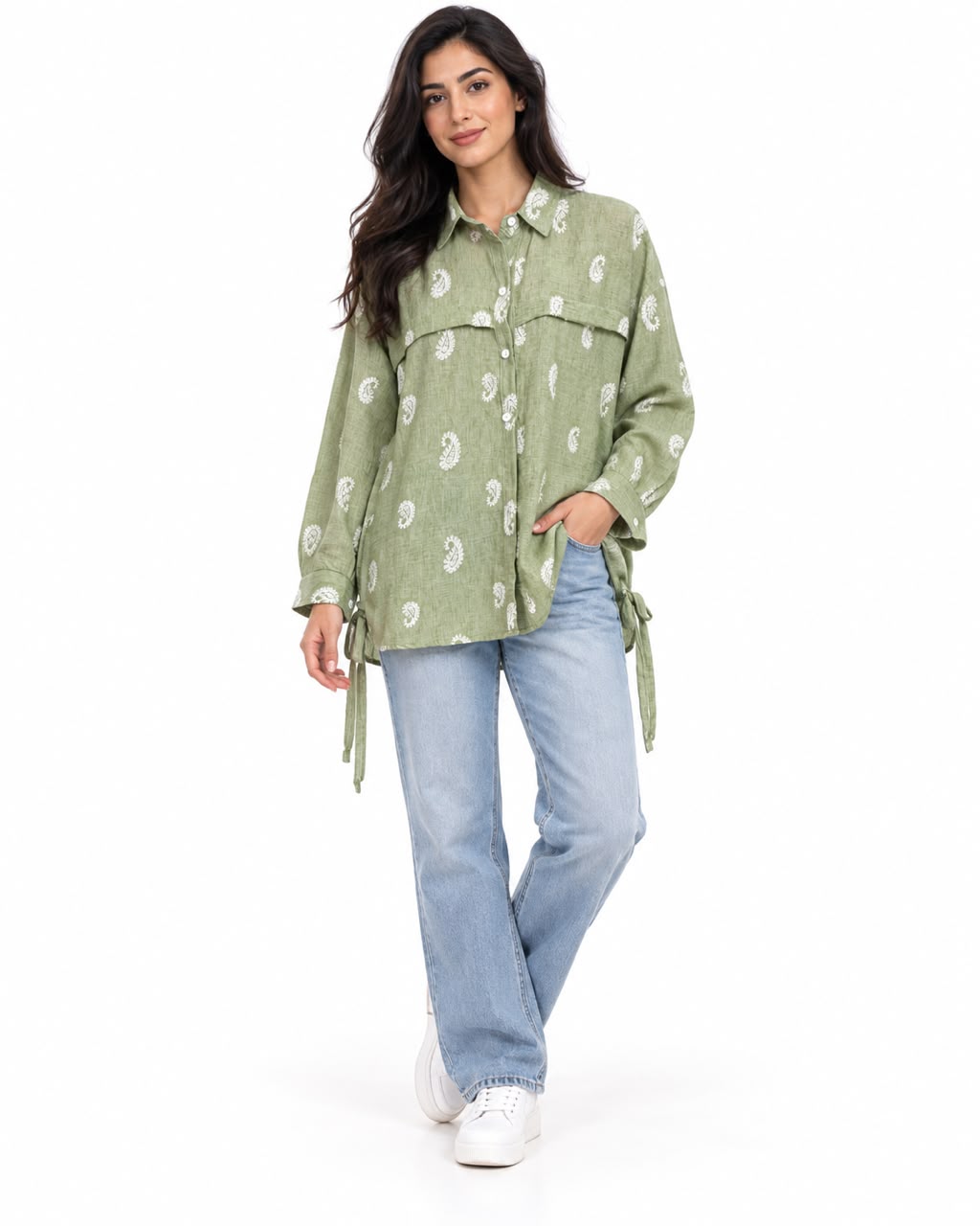 Shirt - Buttons on the front - Mint Green