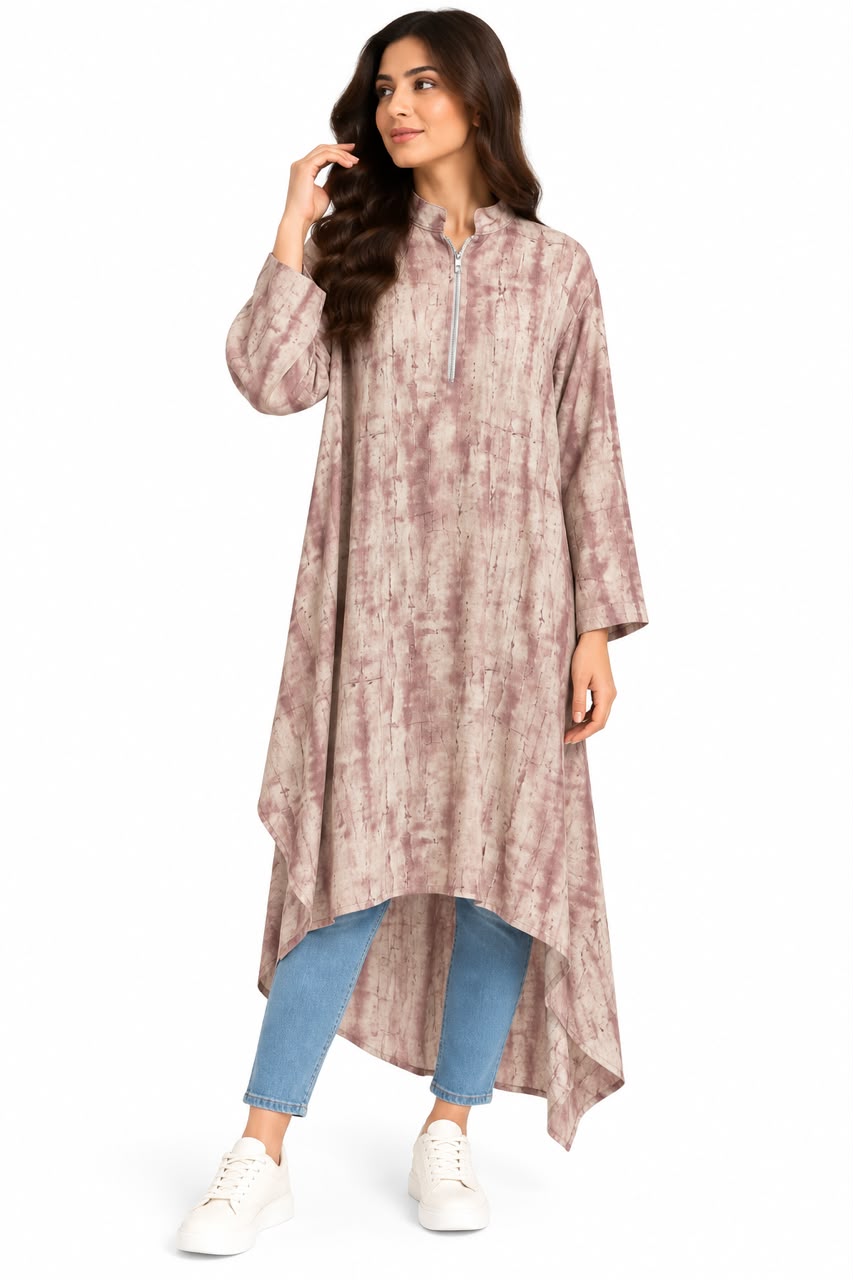 Long shirt - Tie-dye cashmere