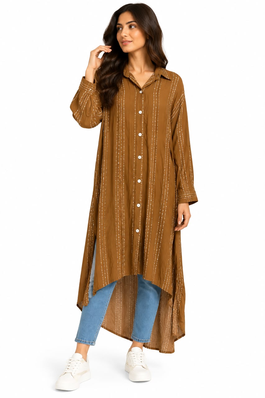 Long shirt with a long back - Buttons on the front Havan