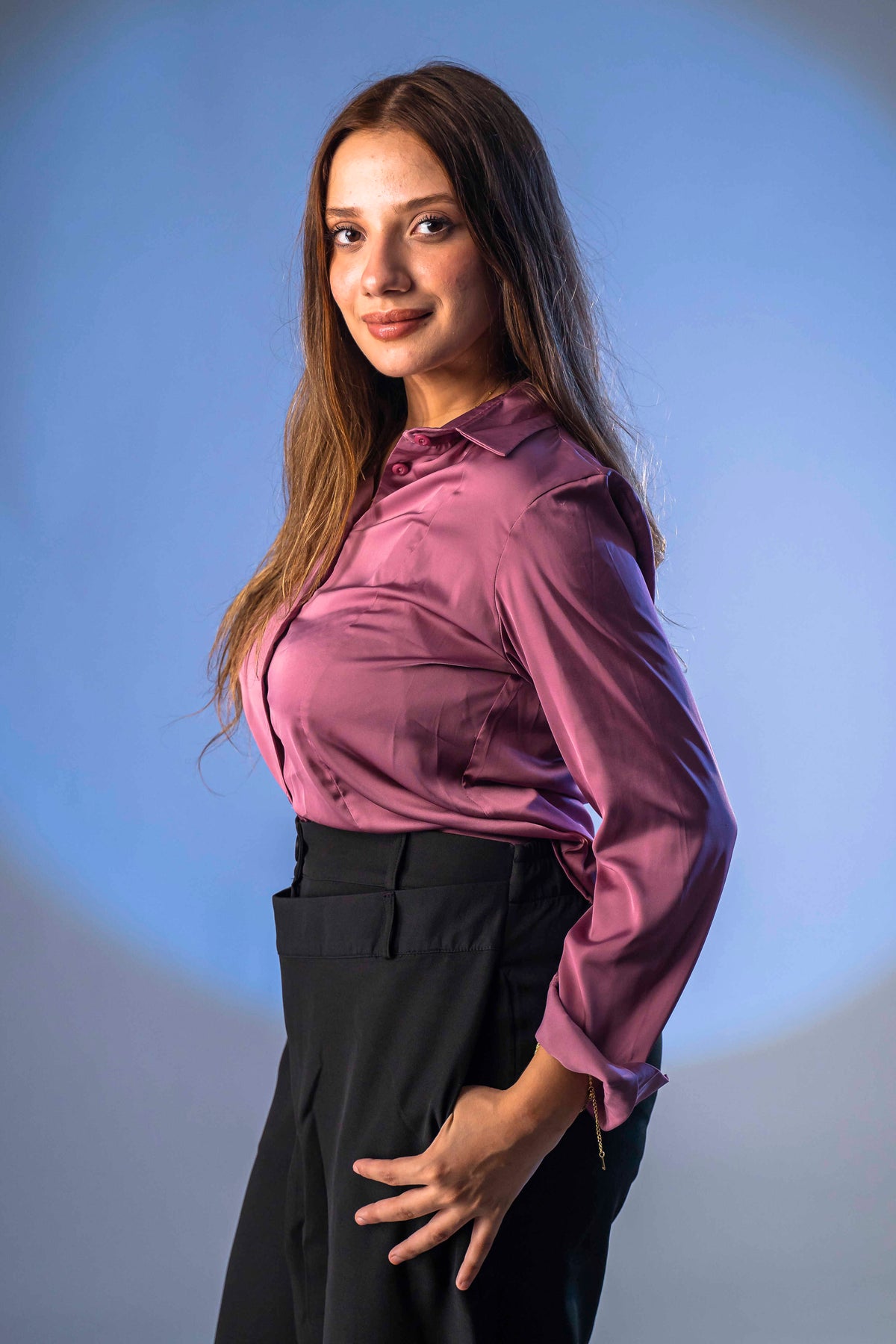 Satin Blouse - Cashmere