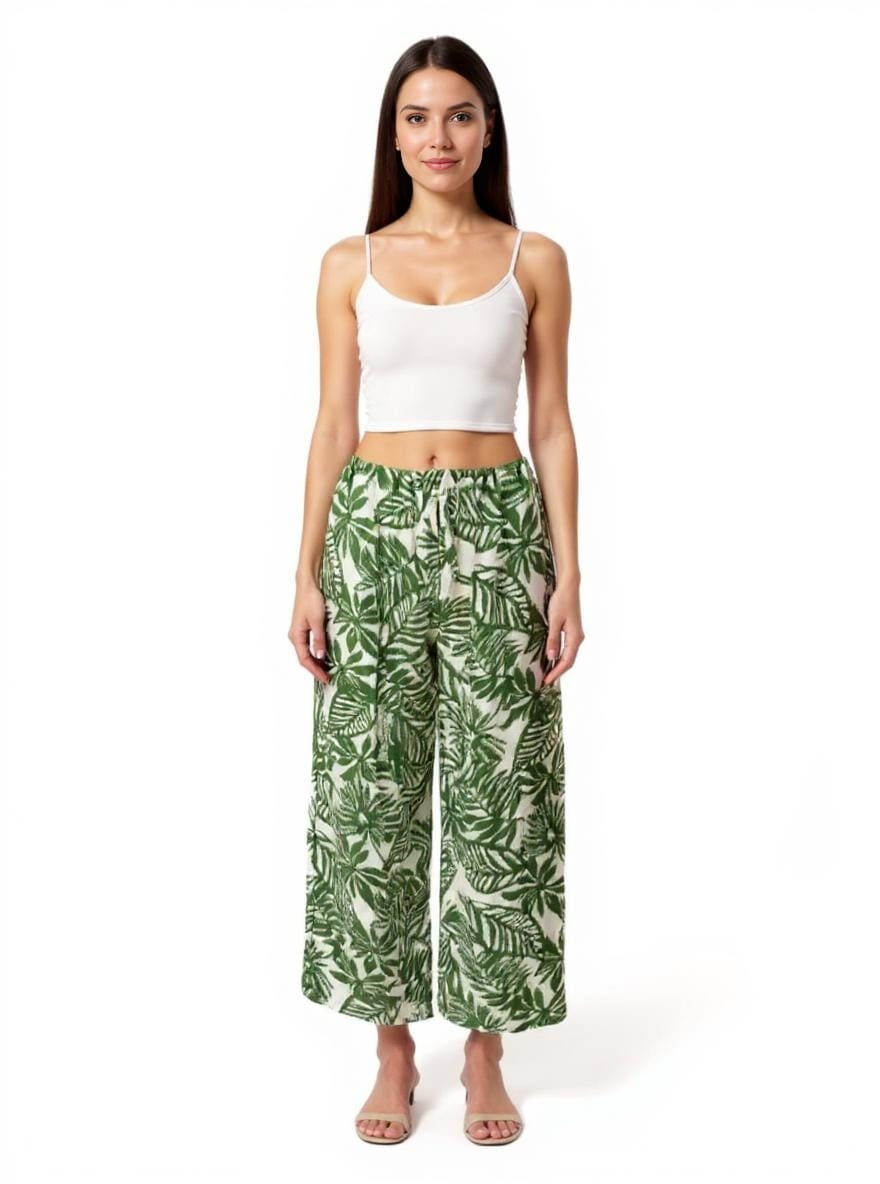 美品 L'Appartement Leaf Print Pants L´Appartement /Lisière LEAF PRINT PANTS